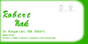 robert mak business card
