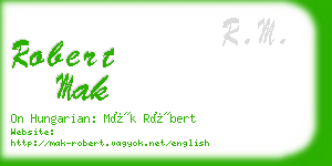 robert mak business card